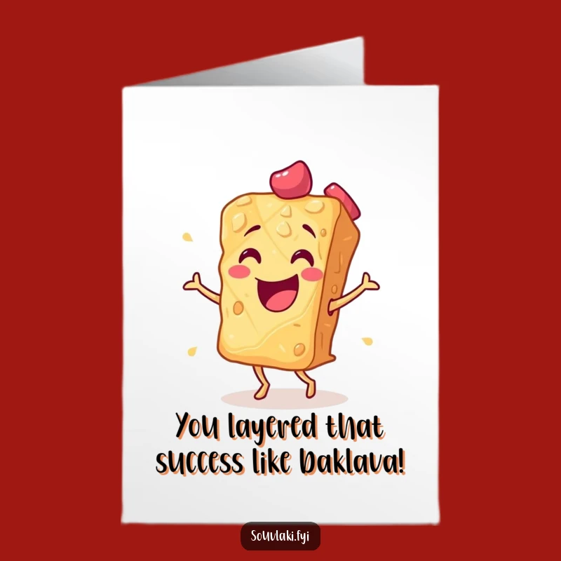 Dance Your Way to Success: Free Printable Baklava Card