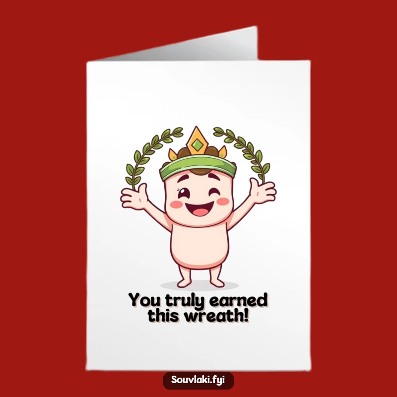 Free Printable Congrats Card: Victorious Souvlaki for a Humorous Downloadable Gift