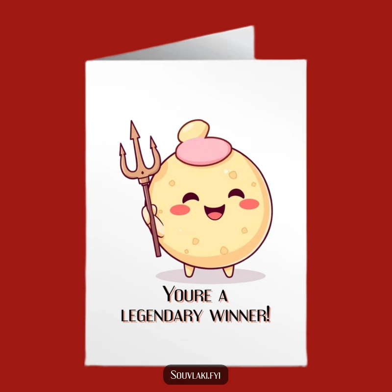 Free Printable Congrats Card: Fried Pastry Trident Master of Victory - Funny Downloadable