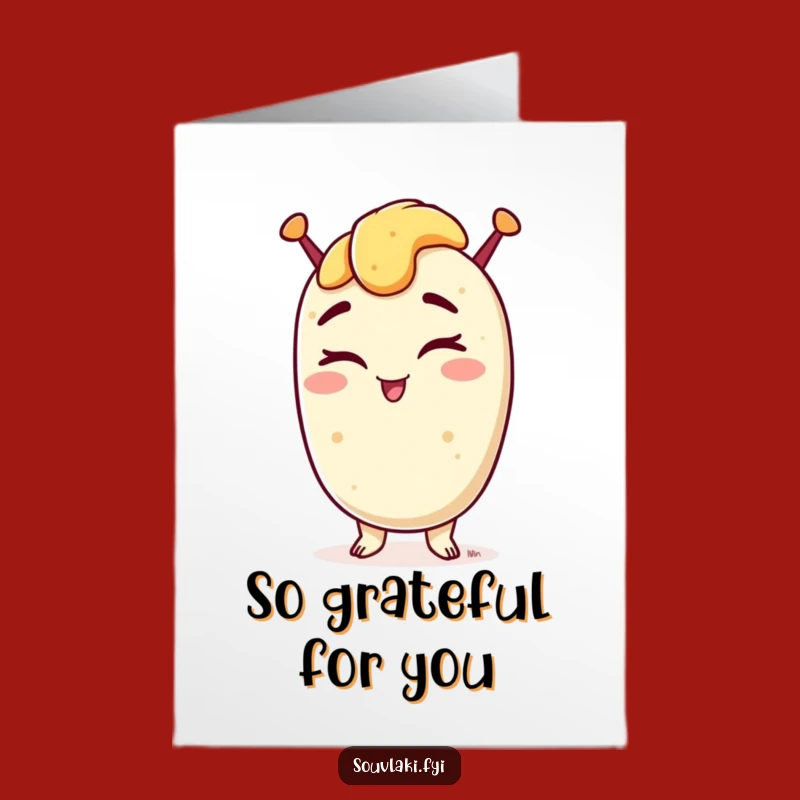 Free Printable Thank You Card: Winking Souvlaki Funny Downloadable Gift