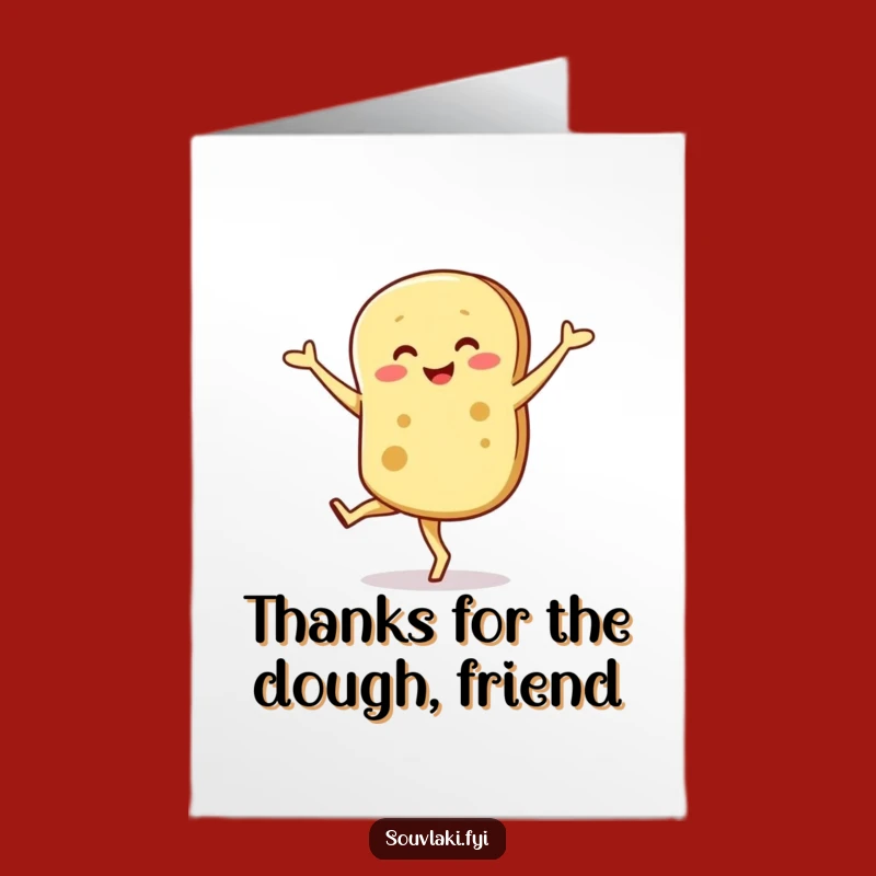 Free Printable Thank You Card: Wobbly Pita Pirouette for a Funny Downloadable Gift