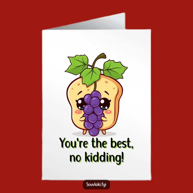 Free Printable Thank You Card: Pita's Grape Surprise, Funny Downloadable Gift