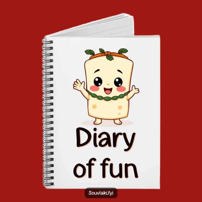 Funny Feta Cheese Toga Notebook - Happy Greek Journal