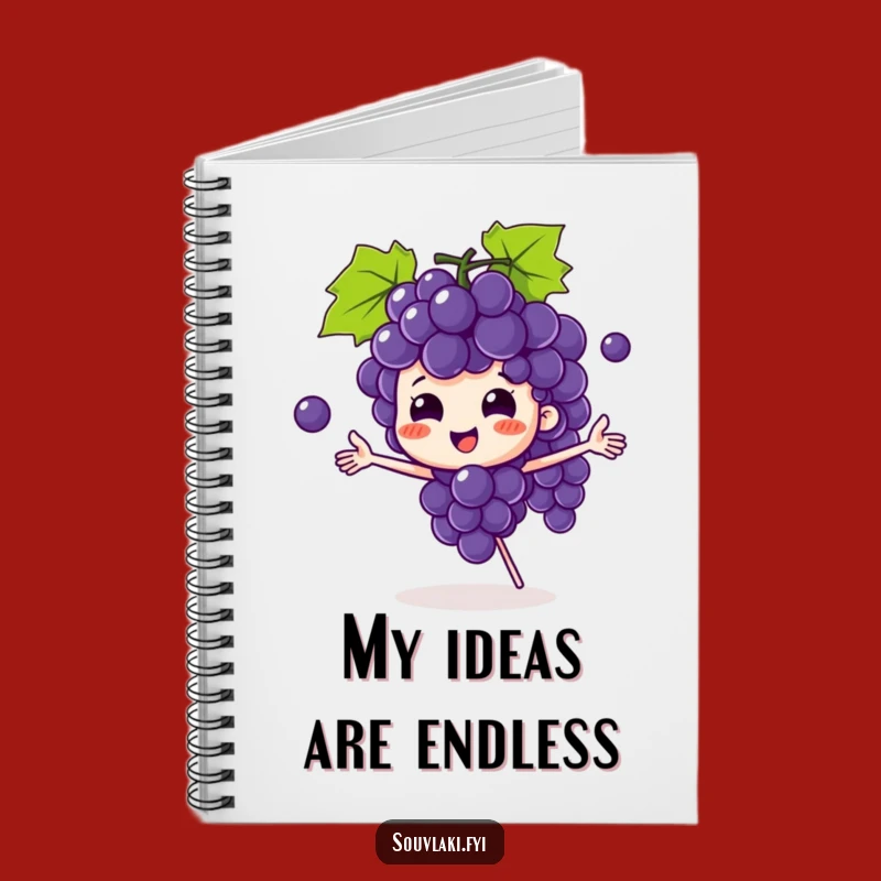 Funny Grape Bunch Notebook: Juggling Character Grapes Journal, Hilarious Gift!