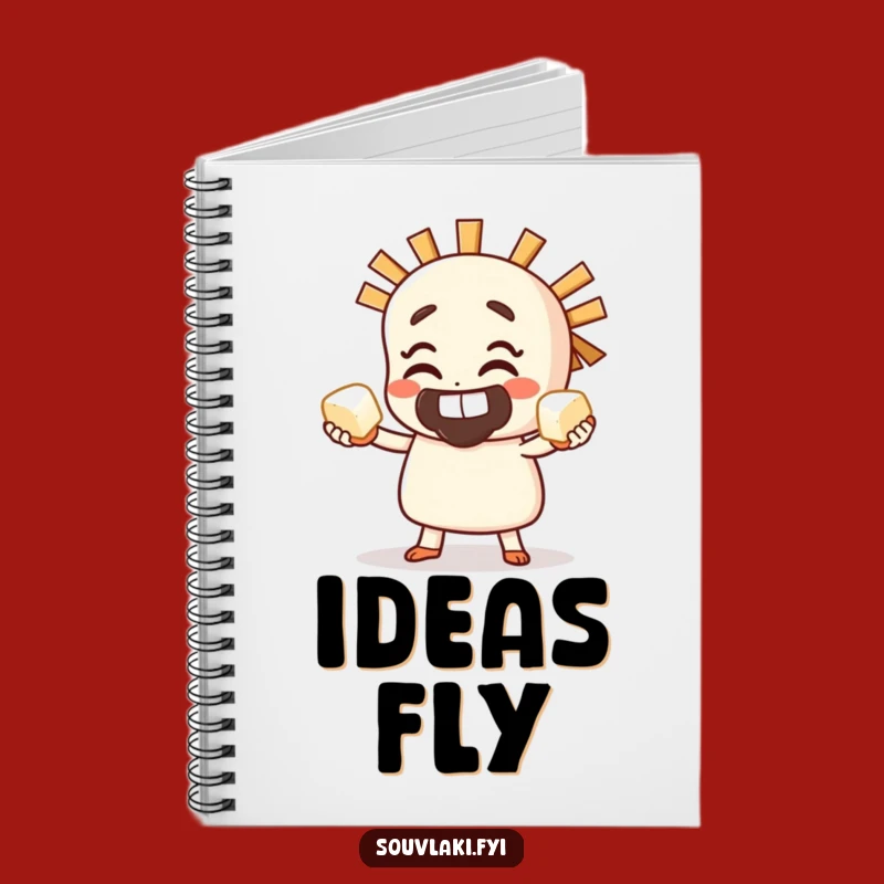 Funny Souvlaki Feta Juggling Notebook - Grinning Skewer Journal