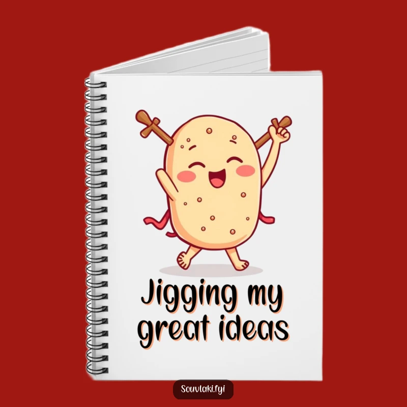 Funny Souvlaki Jig Notebook: Winking Greek Food Journal for Your Ideas