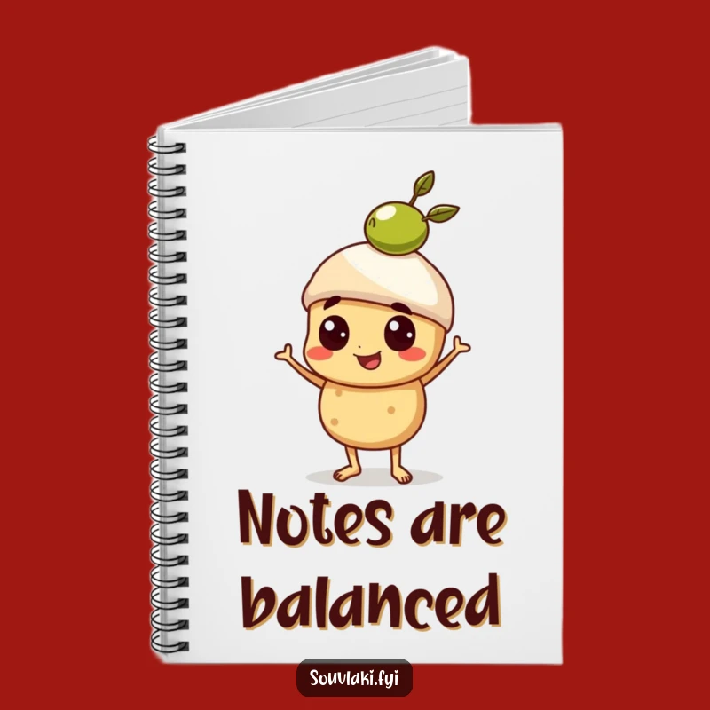 Funny Souvlaki Olive Balance Notebook - Proud Skewer Journal