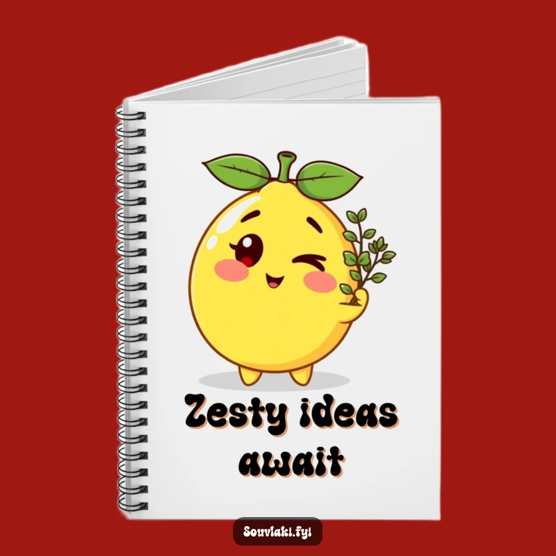 Funny Winking Lemon Notebook - Journal Your Thoughts with Citrus Charm