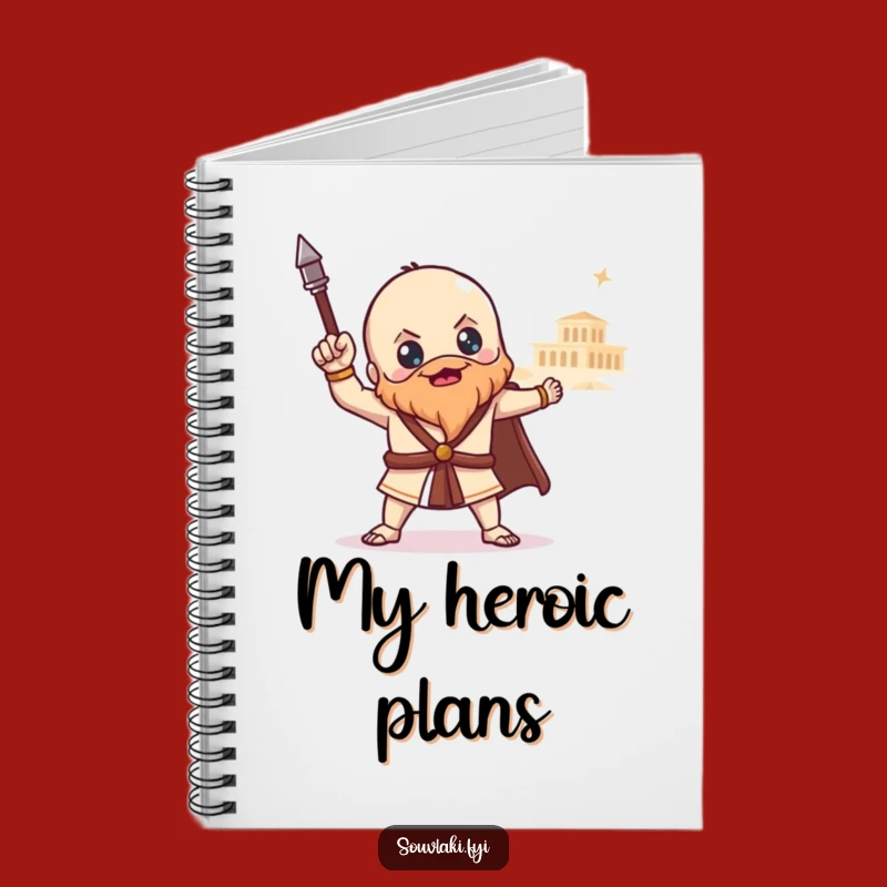 Funny Souvlaki Temple Notebook - Greek Food Journal, Perfect for Epic Ideas