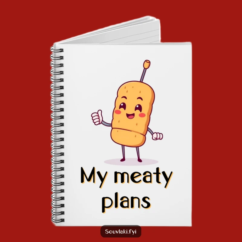 Funny Souvlaki Notebook - Journal Your Greek Food Adventures