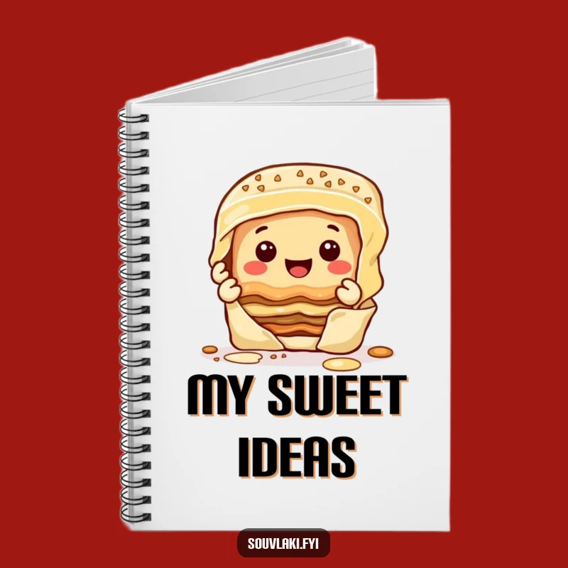 Funny Baklava Notebook - Journal Your Sweet Ideas with Joy