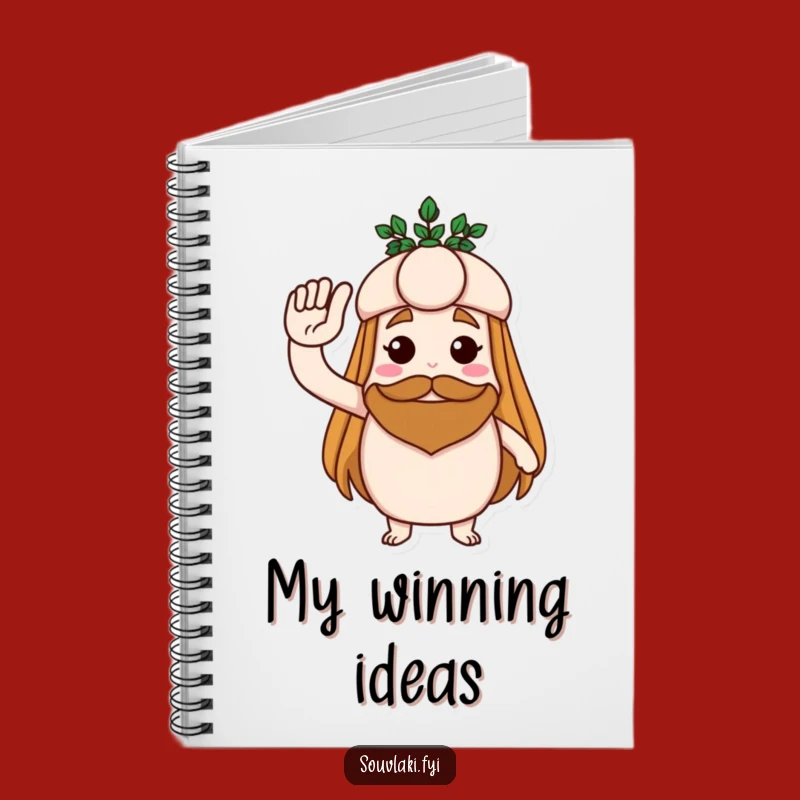 Funny Souvlaki Salute Notebook - Capture Your Heroic Ideas