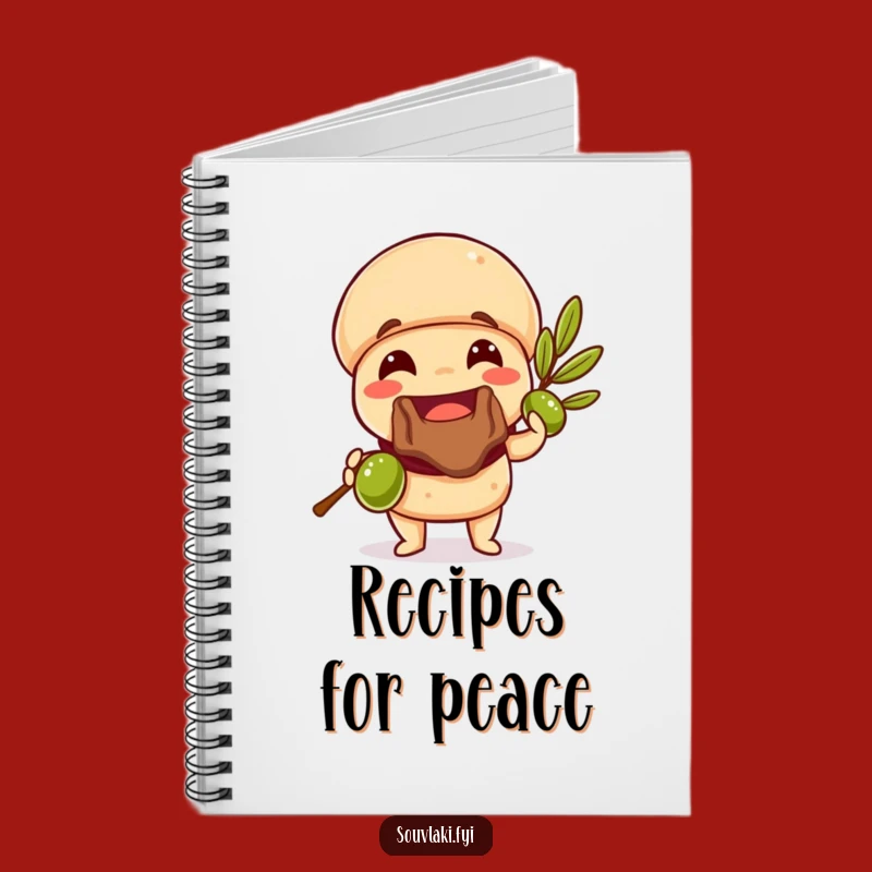 Funny Souvlaki Olive Branch Notebook: Jot Down Ideas with Greek Humor