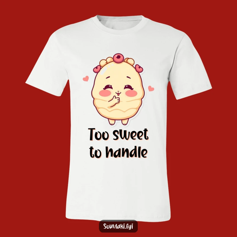 Funny Baklava Kiss T-Shirt - Cute Pastry Character Humor Tee Gift