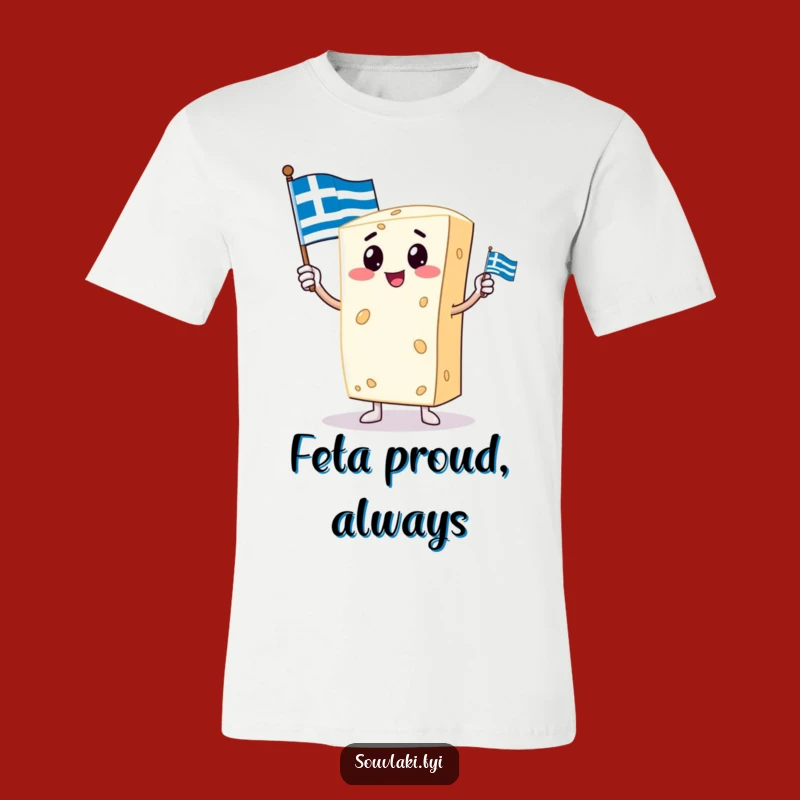 Funny Feta Cheese Greek Flag Tee: Wear Your Pride Boldly