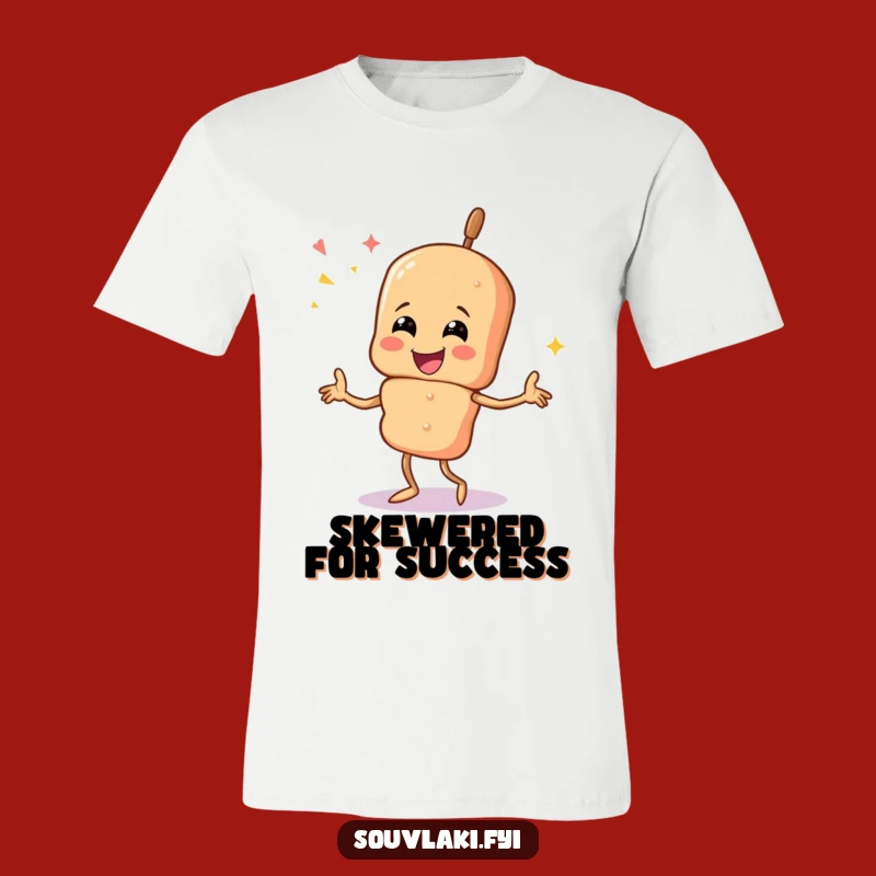 Funny Souvlaki Dance T-Shirt: Celebrate in Style with Skewer Character