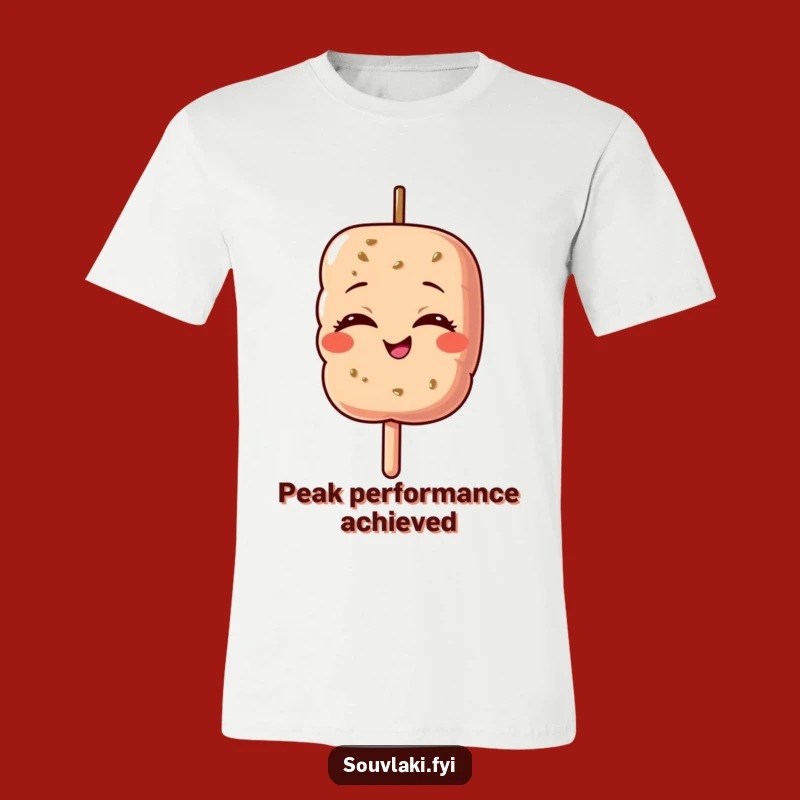 Funny Souvlaki Pride T-Shirt - Beaming Skewer Character Tee