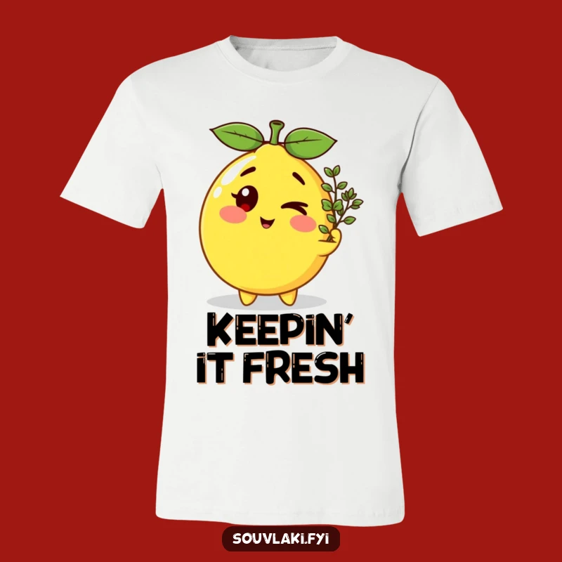 Funny Winking Lemon Tee - Hilarious Citrus Character T-Shirt Gift