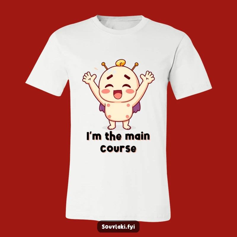 Funny Souvlaki Joyful Exclaim T-Shirt - Comical Foodie Apparel Gift