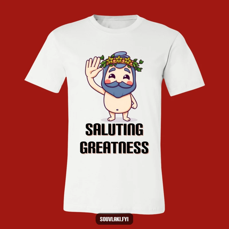 Funny Souvlaki Salute T-Shirt: Wear Your Victory with Humorous Pride