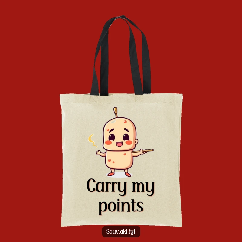 Funny Souvlaki Gesture Tote Bag: Dramatic Skewer, Ideal Humorous Gift