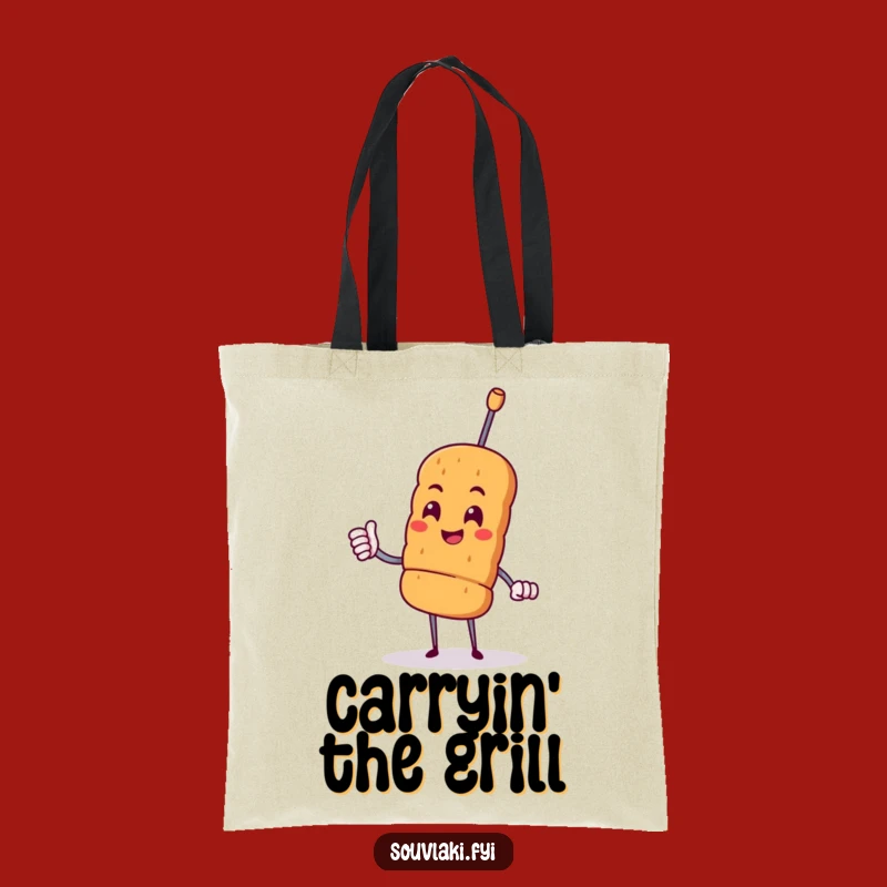 Funny Souvlaki Tote Bag - Carry Your Greek Food Fandom