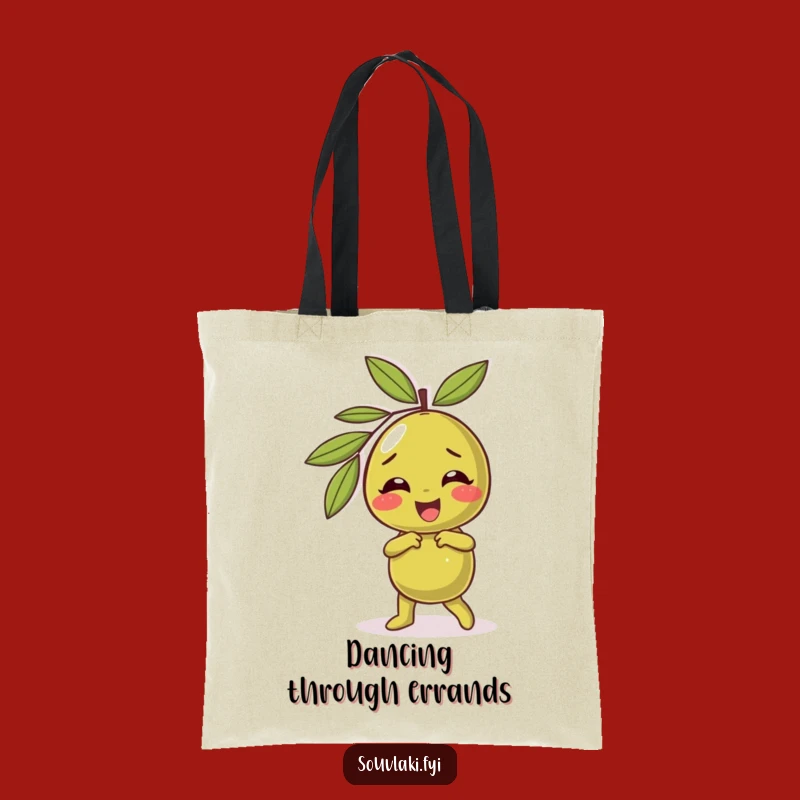 Funny Olive Tote: Giggling Character Silly Dance, Carry Your Moves!