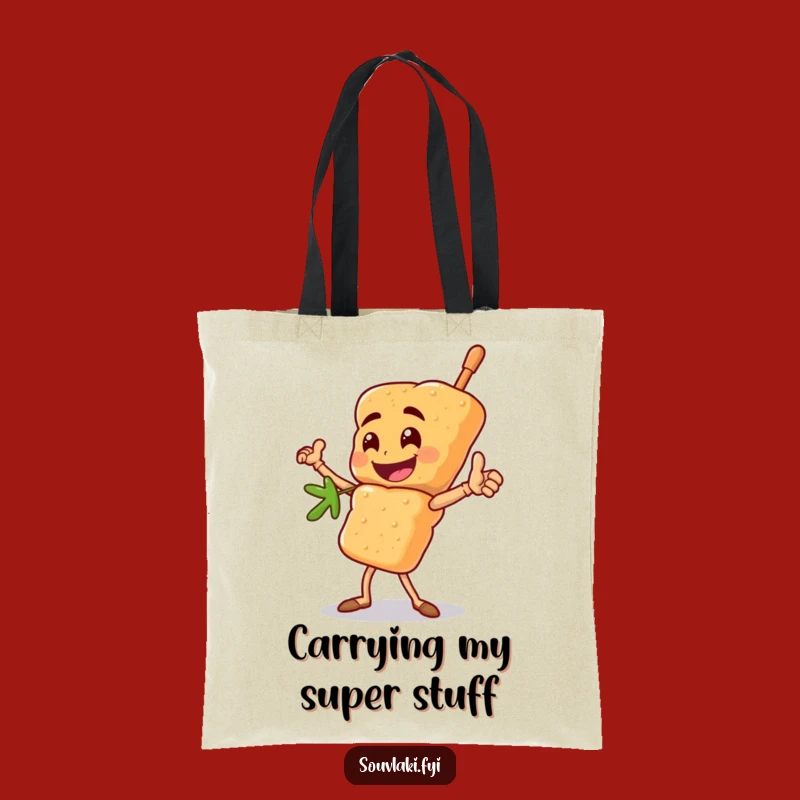 Funny Heroic Souvlaki Skewer Tote Bag: Bold Carryall Gift