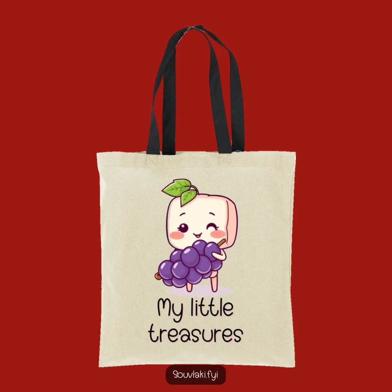 Funny Souvlaki Skewer Shy Gesture Tote Bag - Blushing Offer Bag, Cute Funny Gift