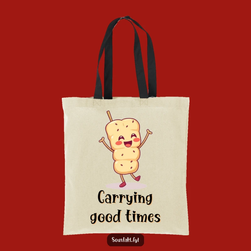 Funny Souvlaki Skewer Tote Bag: Carry Your Joyful Feast