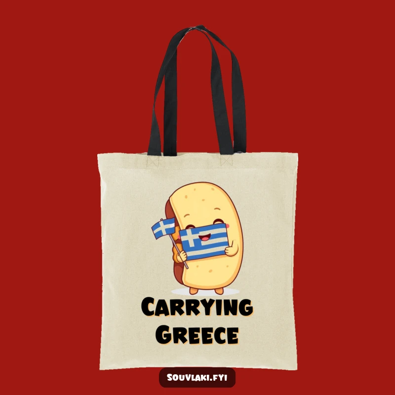 Funny Souvlaki Tote Bag - Carry Your Greek Pride and Food Love