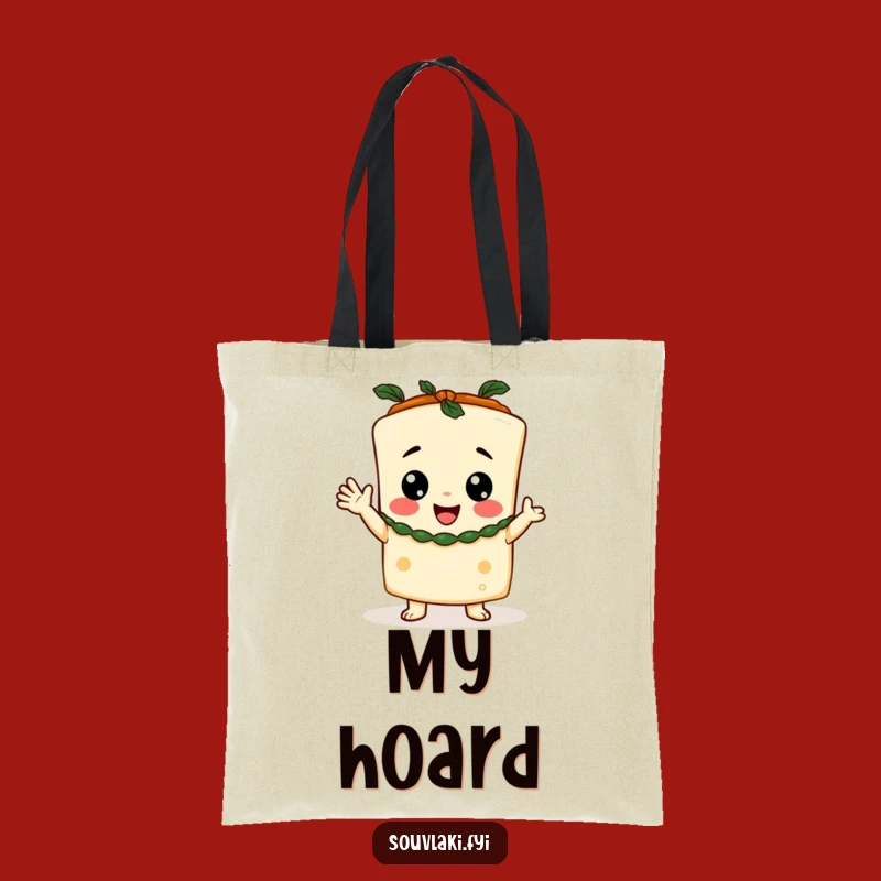 Funny Feta Cheese Toga Tote Bag - Happy Greek Cheer