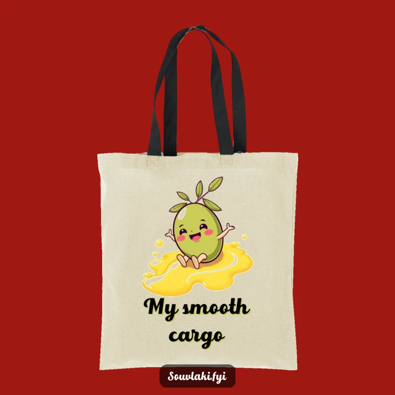 Funny Olive Oil Slide Tote Bag - Cheerful Character Style, Ideal Funny Gift!