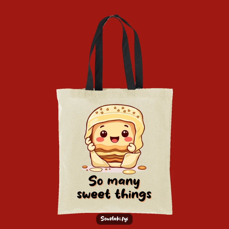 Funny Baklava Tote Bag - Carry Your Sweetness with This Foodie Bag